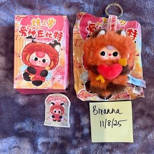 Baby Three Cupid Vinyl Plush Pendant